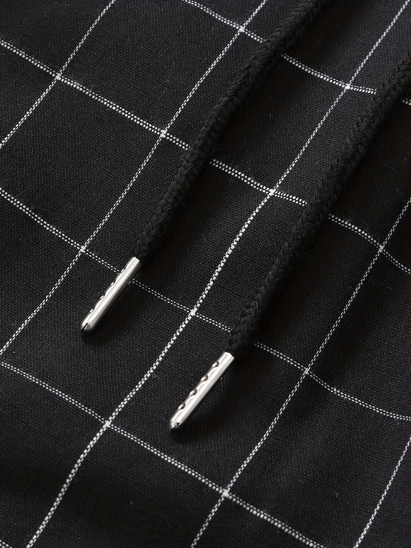 Rutig joggingbyxa med dragsko