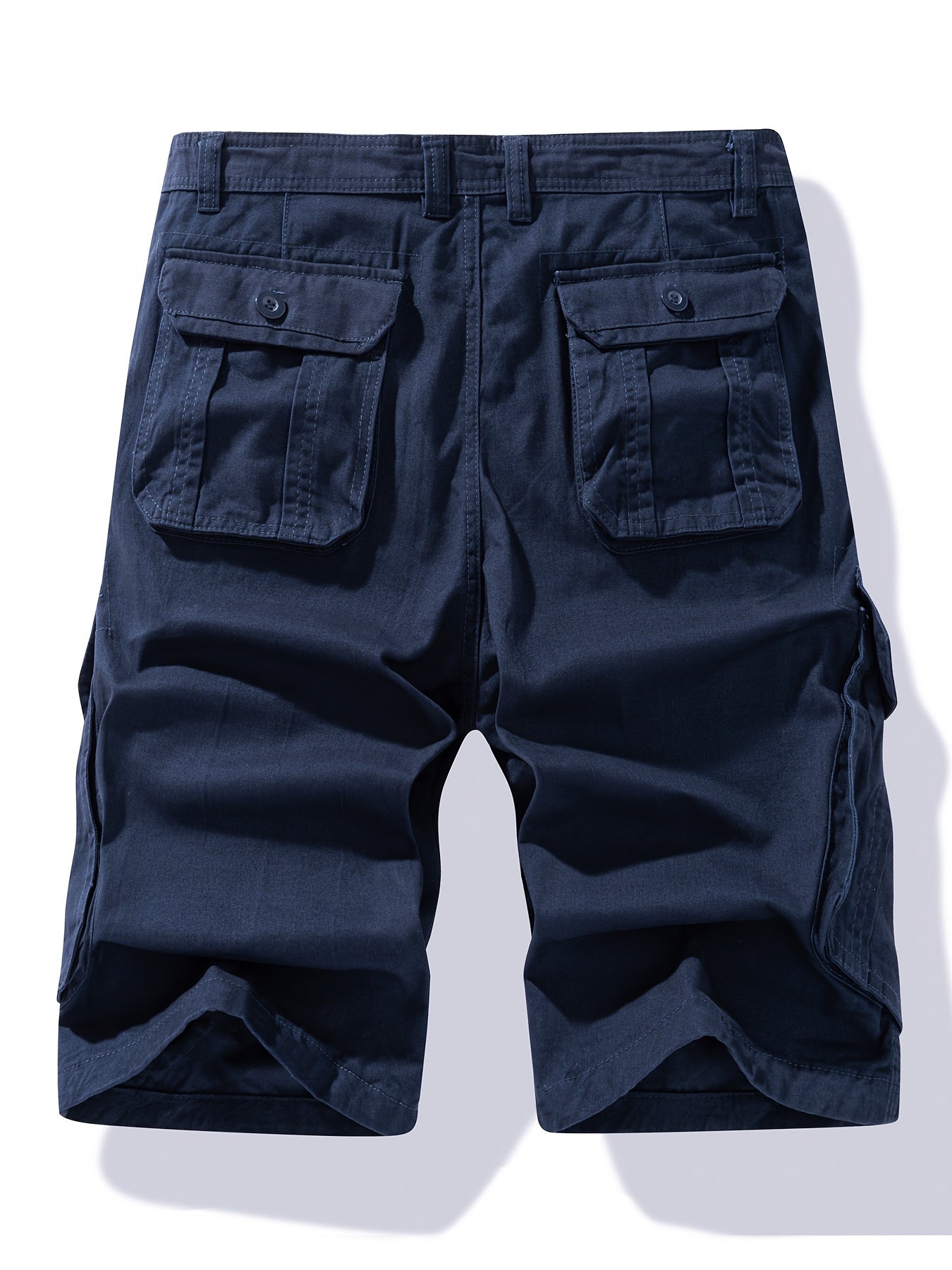 Casual herrshorts i bomull med dragsko och fickor med knappar