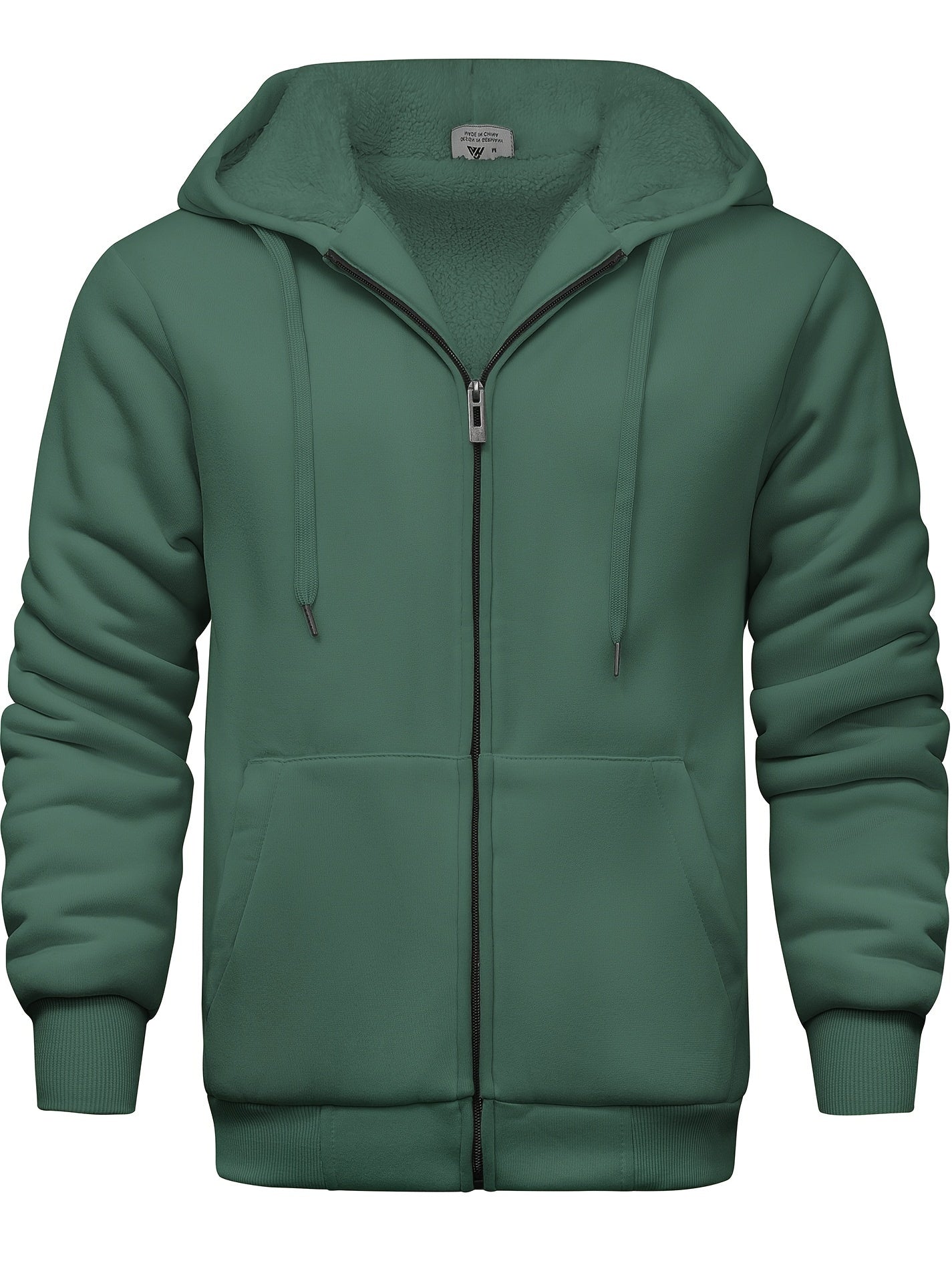 Casual hoodie med päls för män