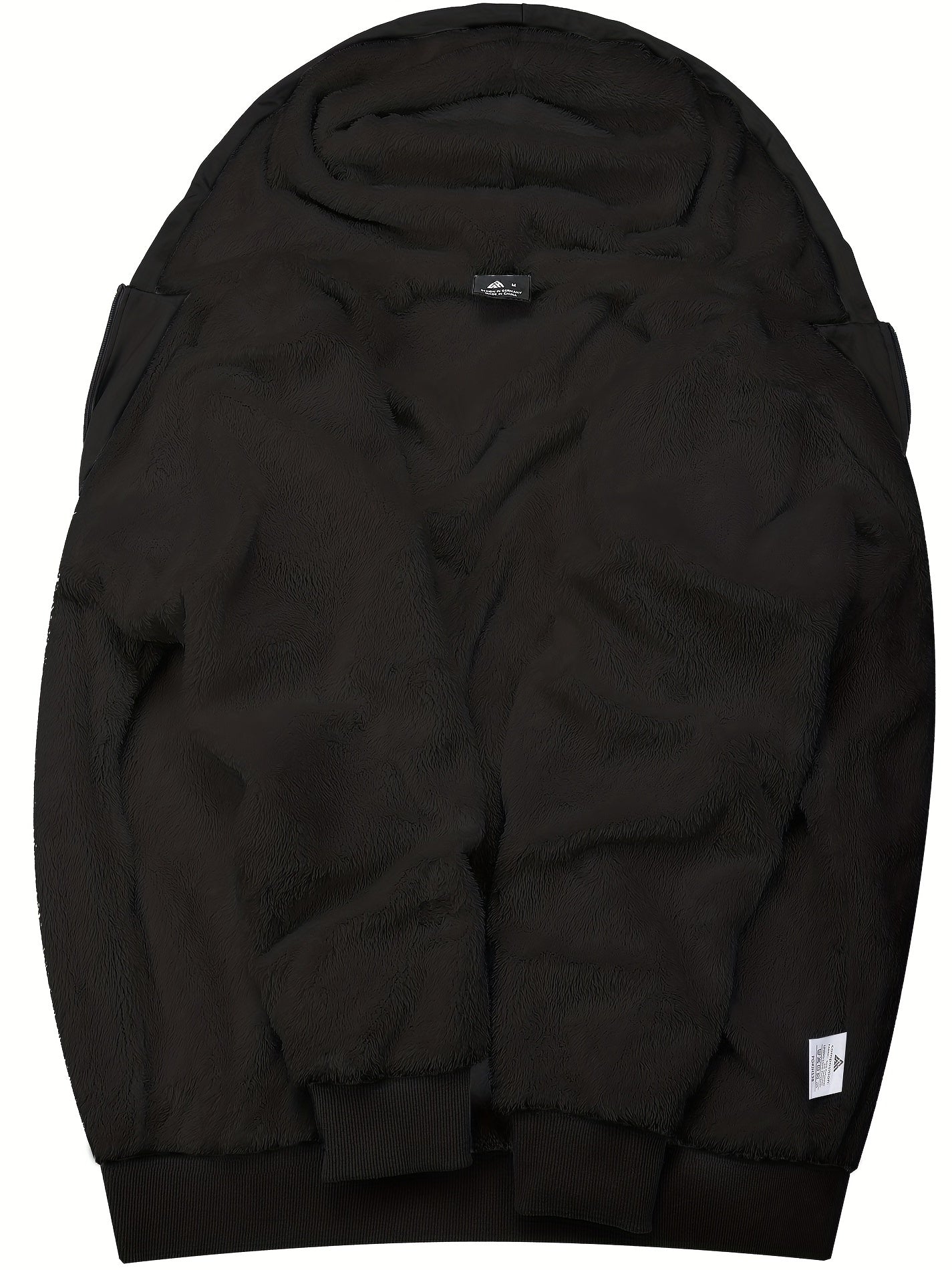 Randig päls hoodie för män
