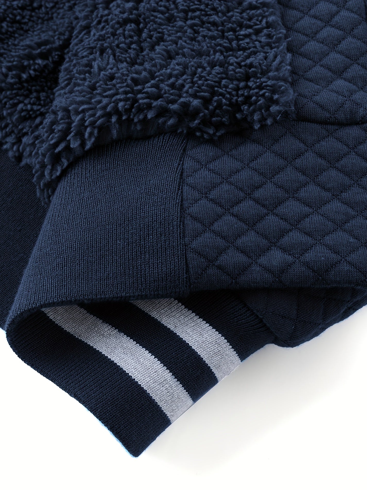 Strukturerad huvtröja för män