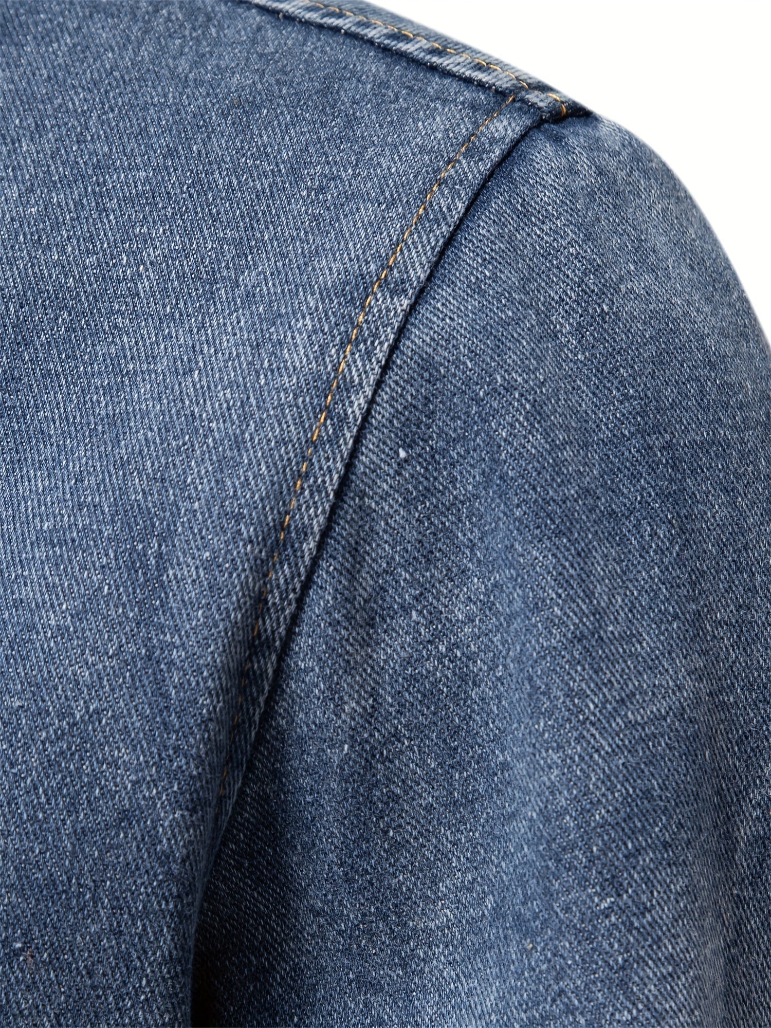 Denim fleecejacka för män