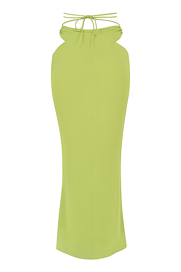 Cropped topp med utskuren maxikjol