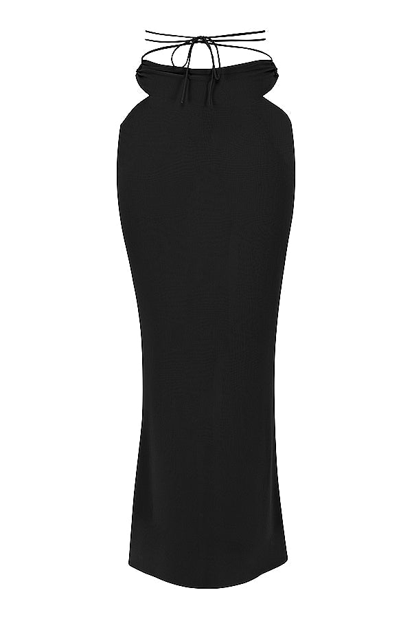 Cropped topp med utskuren maxikjol