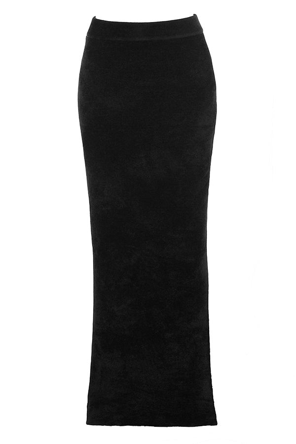 Chenille crop top med maxikjol