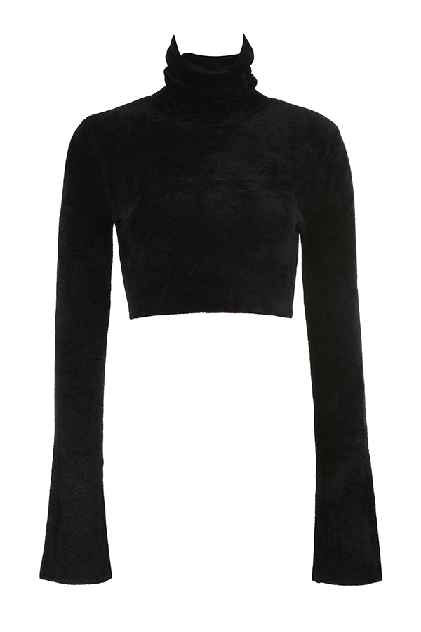 Chenille crop top med maxikjol