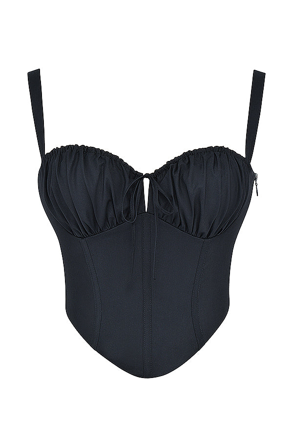 Svart bustier korsett