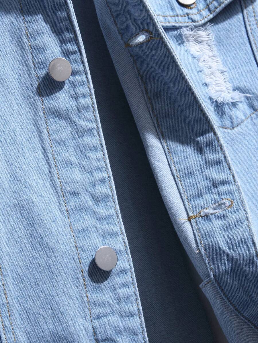 Revig denimblå  väst för män