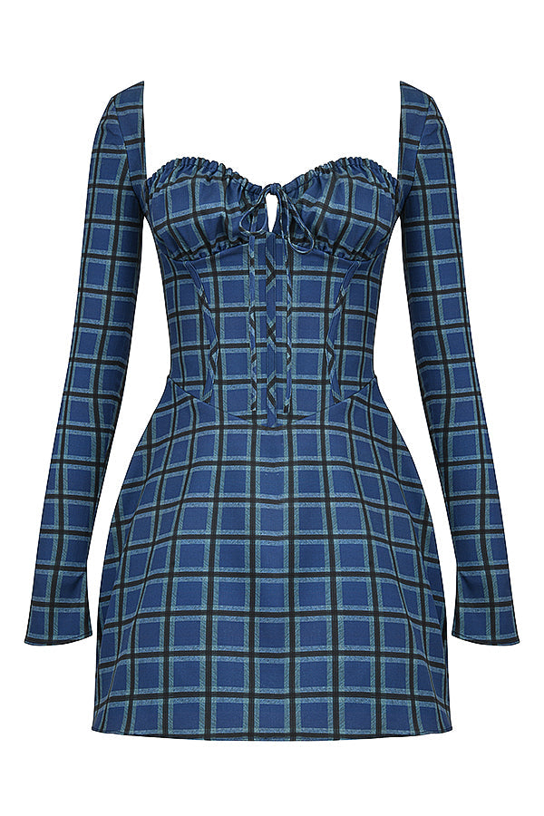 Tartan korsett miniklänning