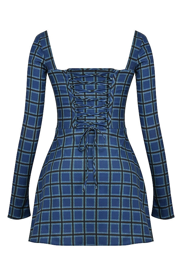 Tartan korsett miniklänning