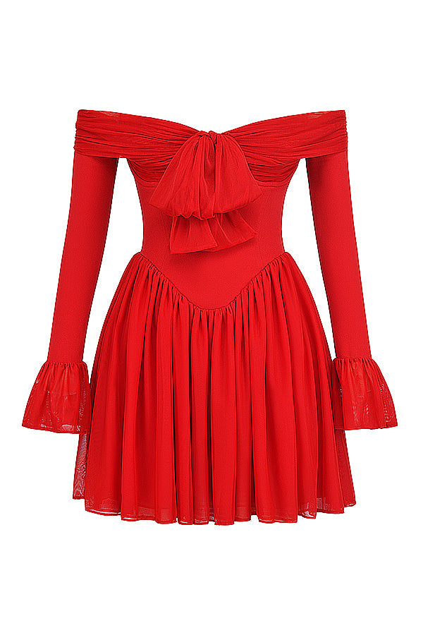 Off shoulder klänning