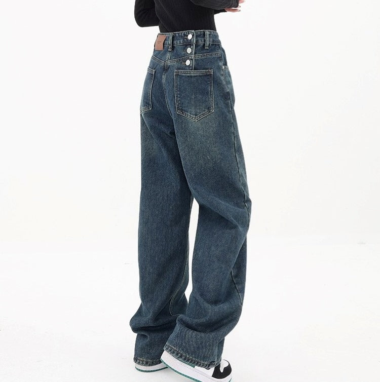 Raka lösa casual jeans