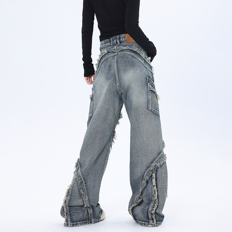 Slitna lösa jeans