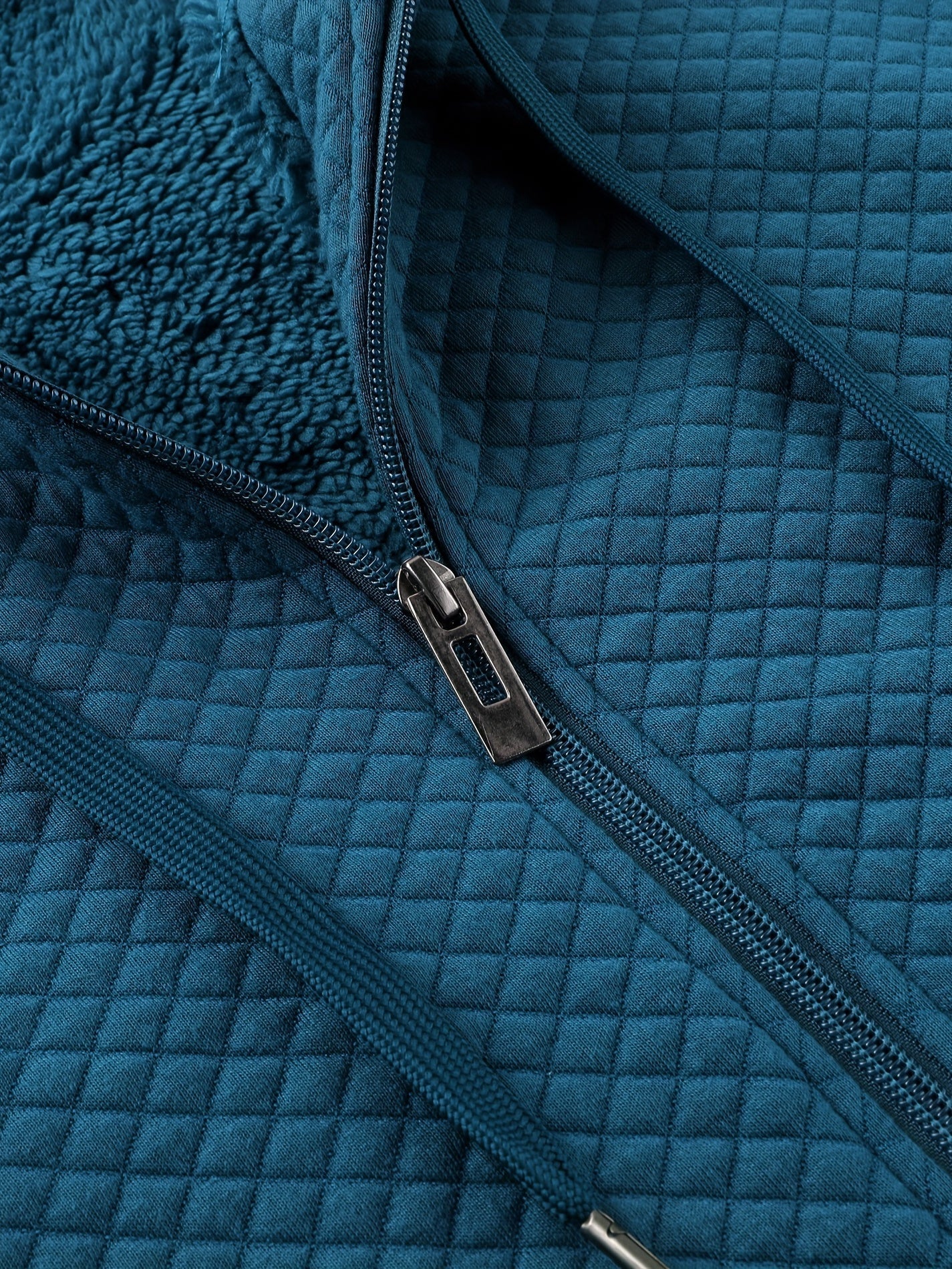 Strukturerad huvtröja för män