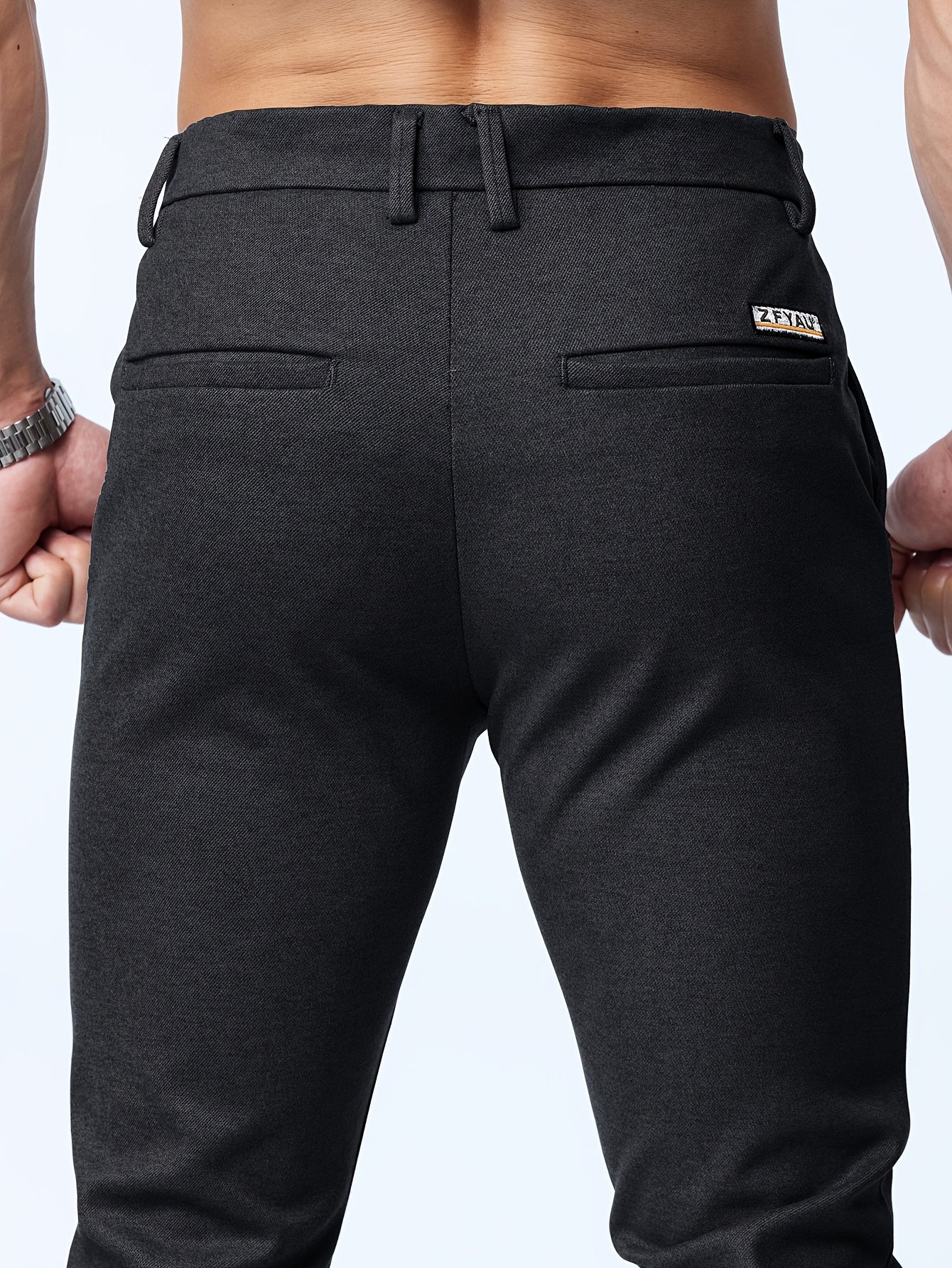 Casual byxor med rak stretch för män