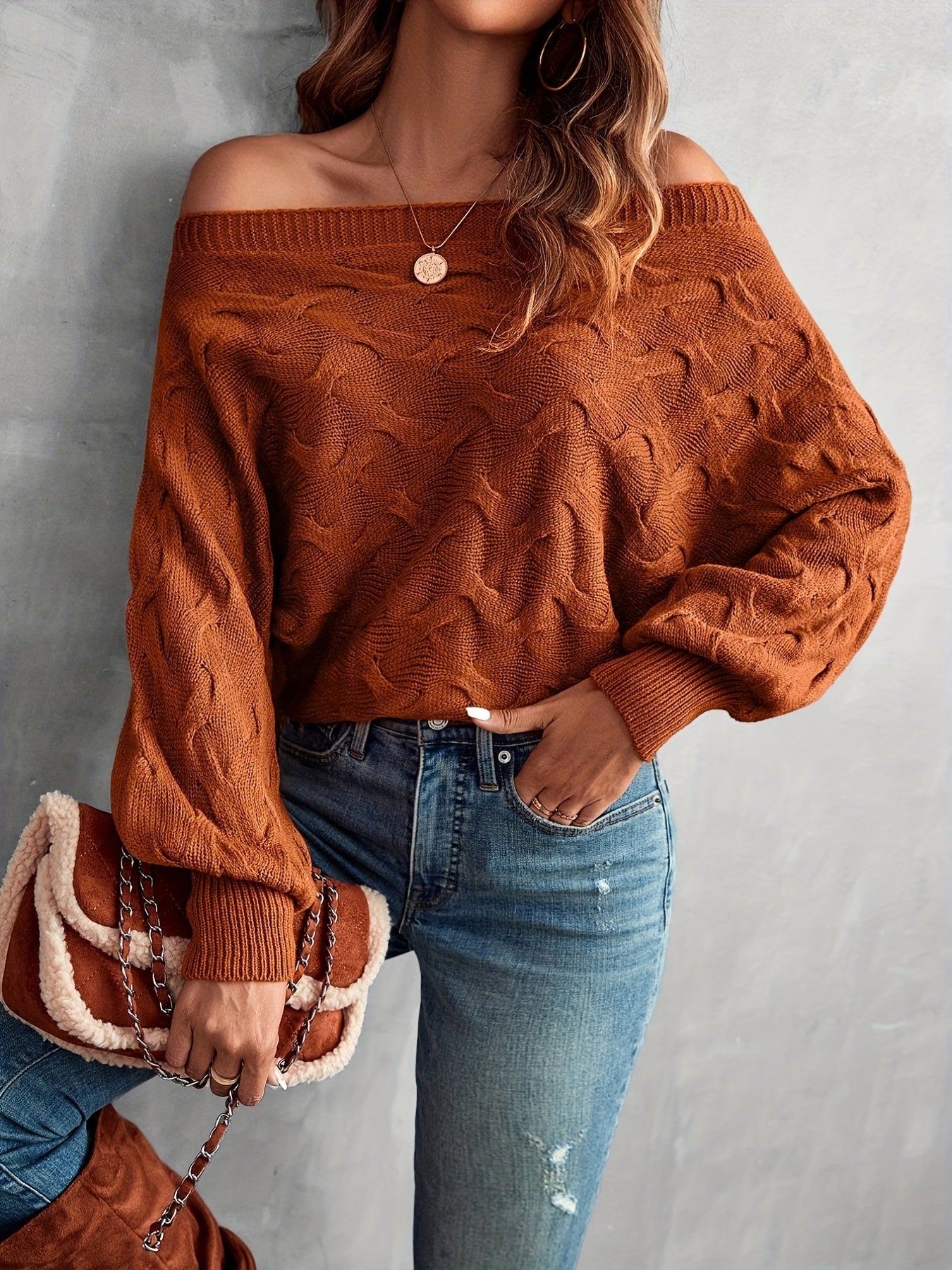 Off shoulder tröja