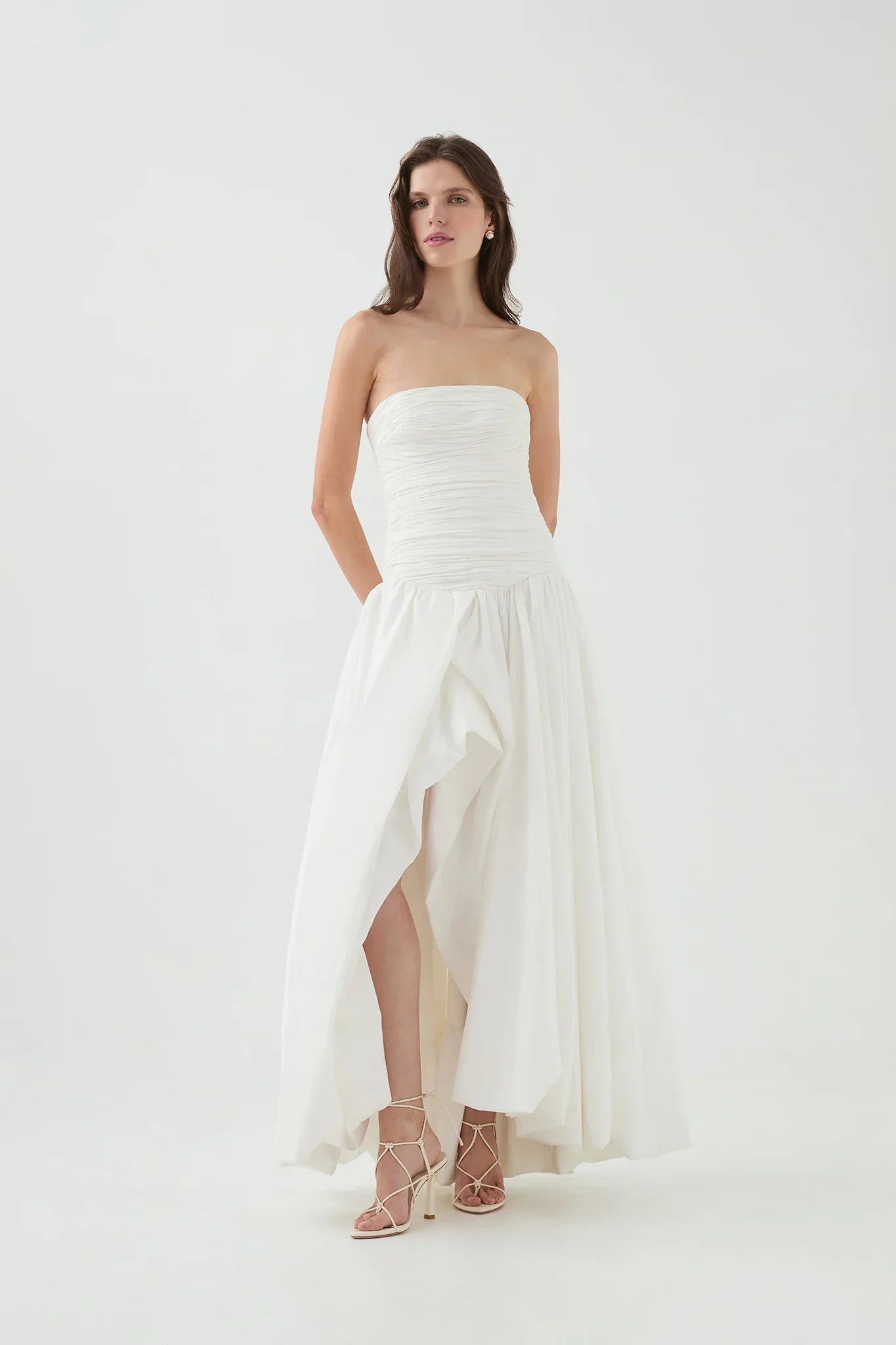 Maxiklänning med bubbelkant