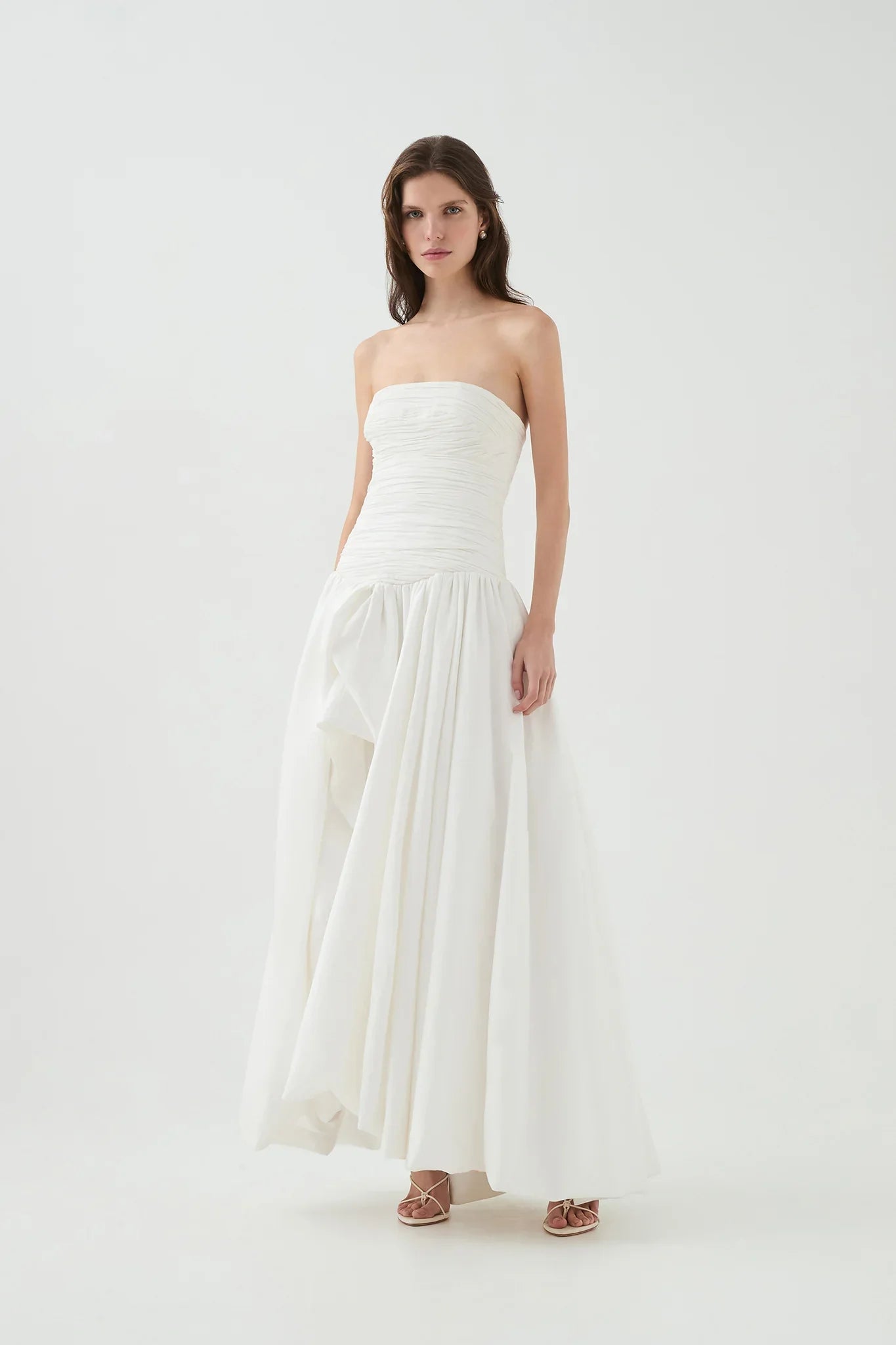 Maxiklänning med bubbelkant