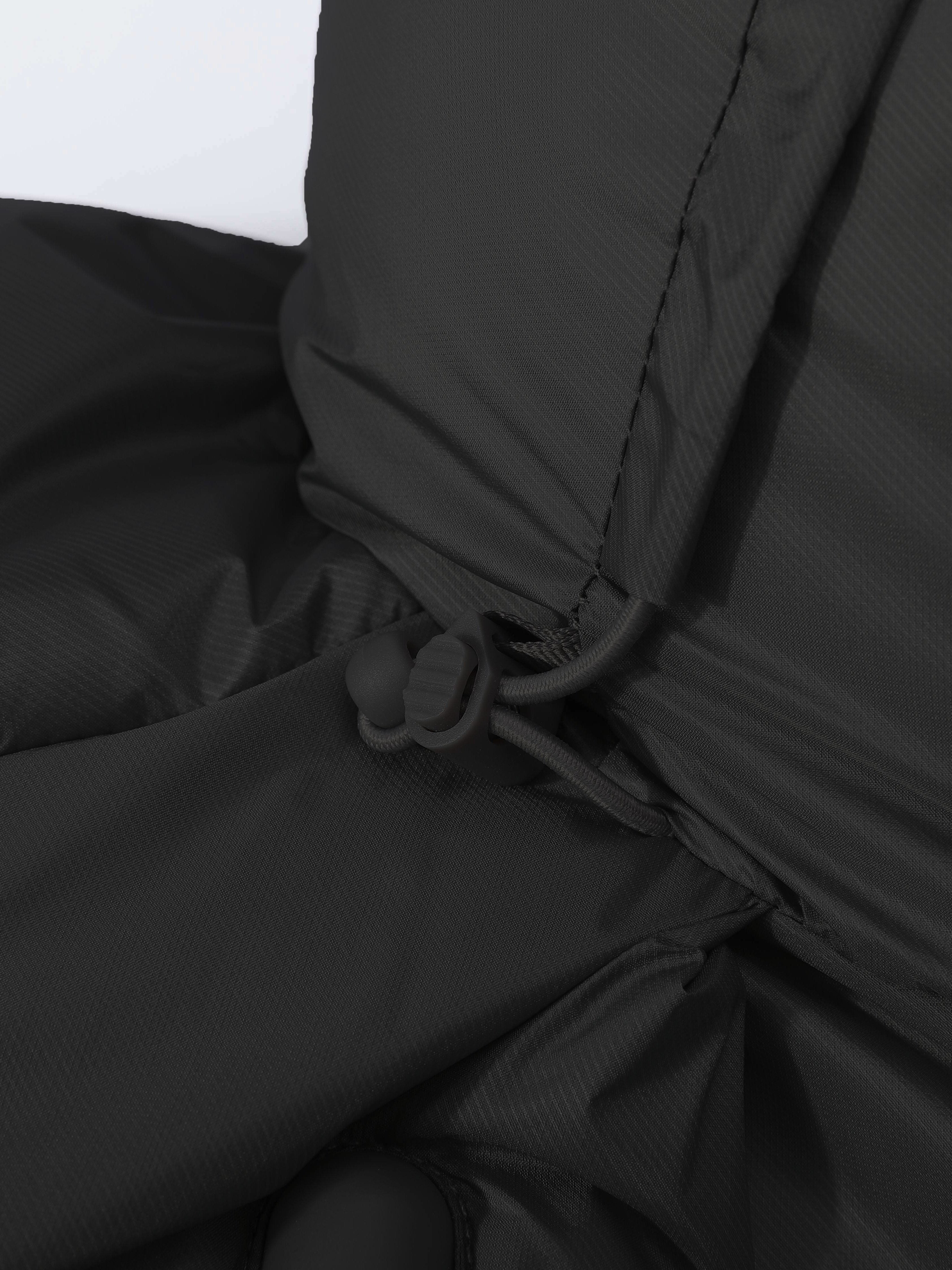 Vindtät pufferjacka med stå krage