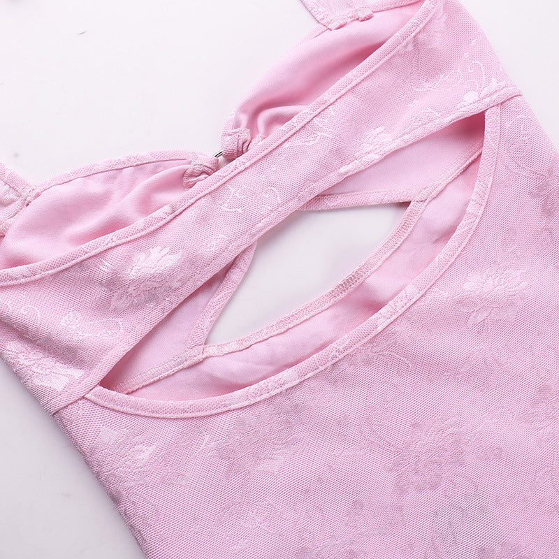 Hollow Split Rosa miniklänning