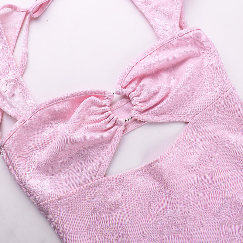 Hollow Split Rosa miniklänning