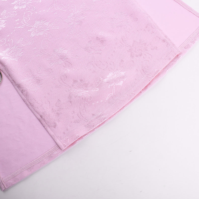 Hollow Split Rosa miniklänning