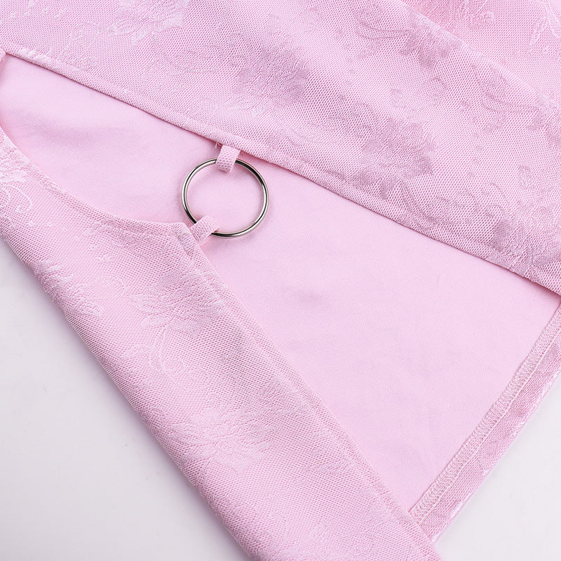 Hollow Split Rosa miniklänning