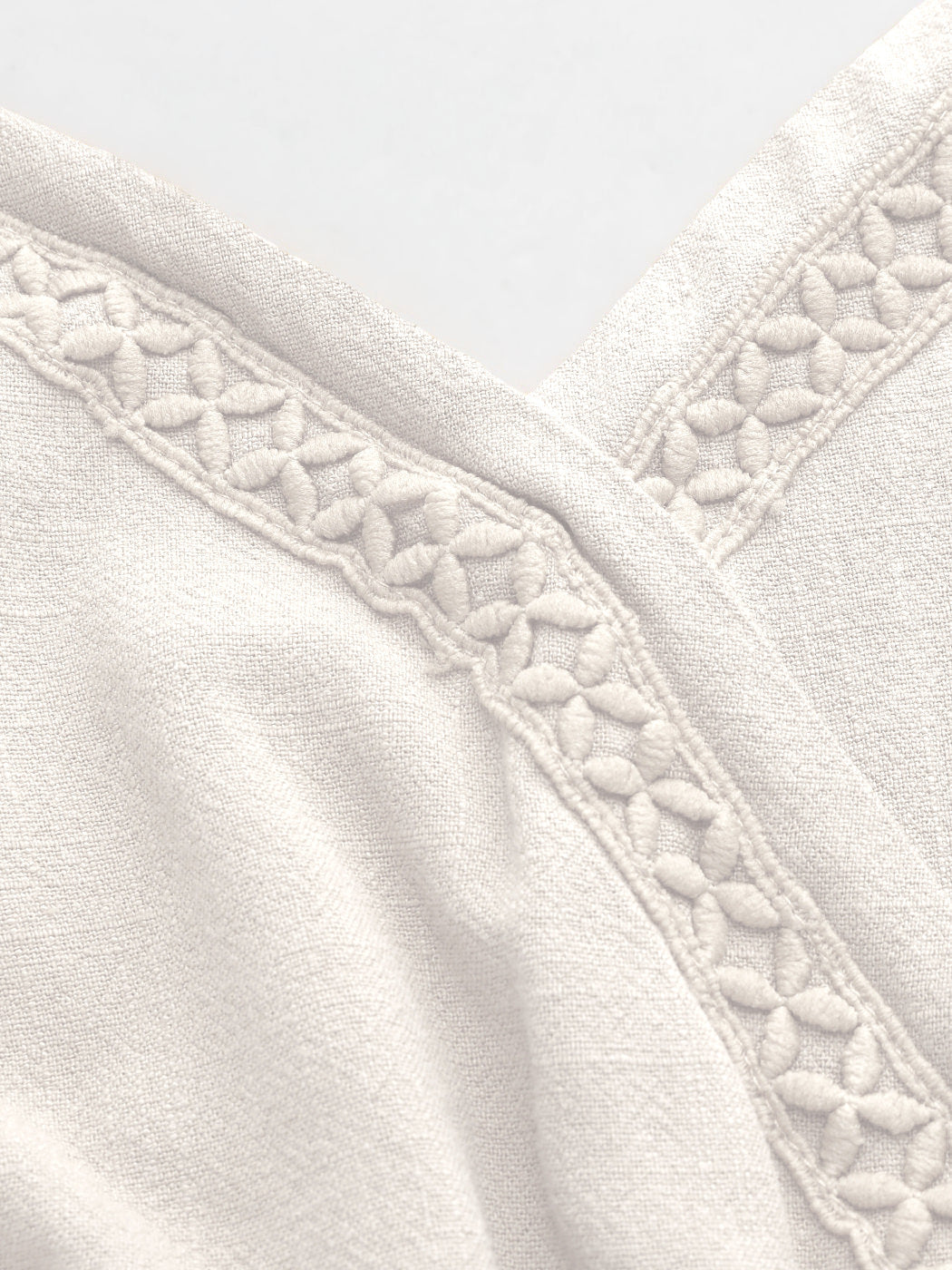 Casual elegant vit klänning med textur