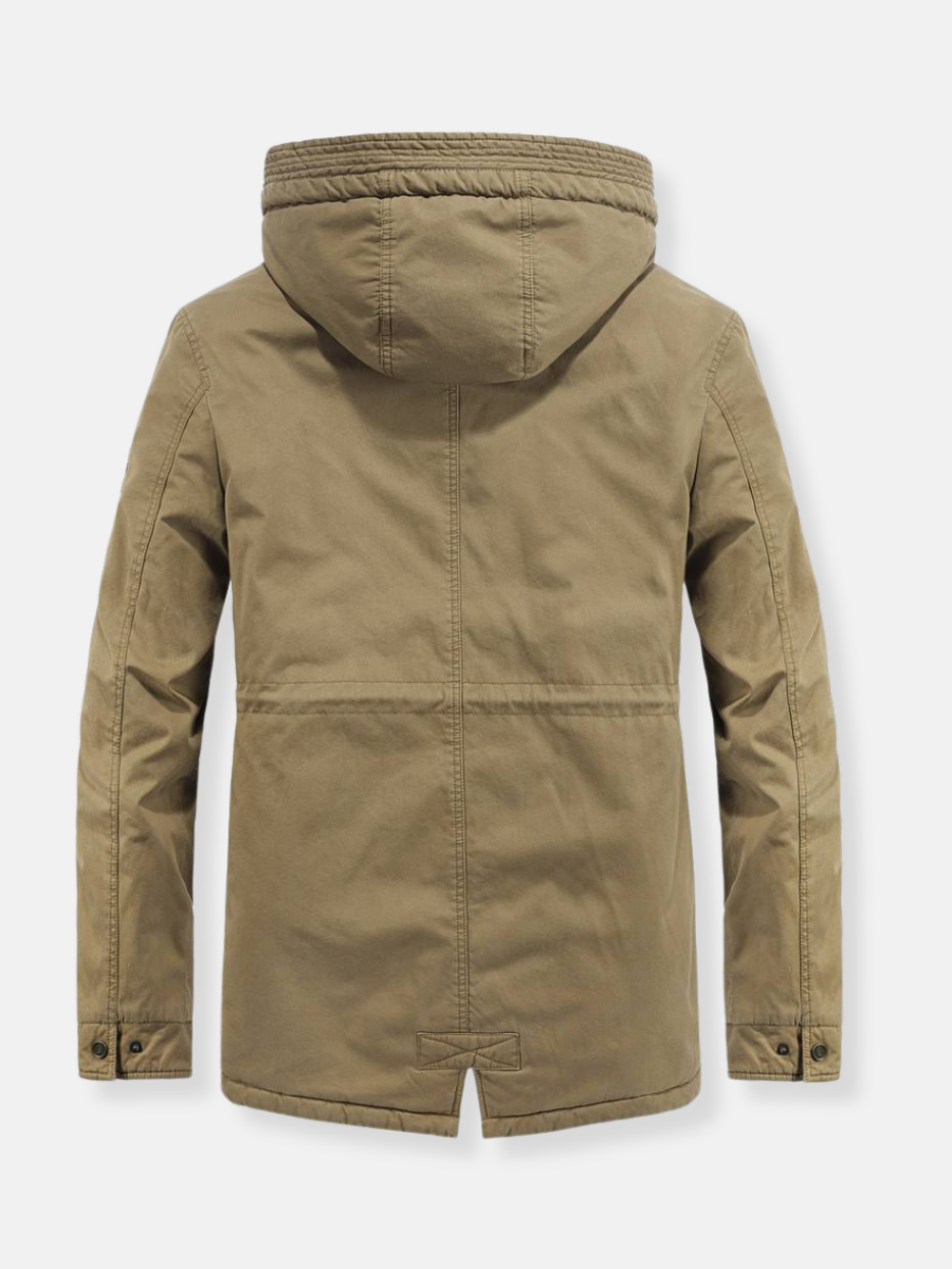 fleecejacka med huva