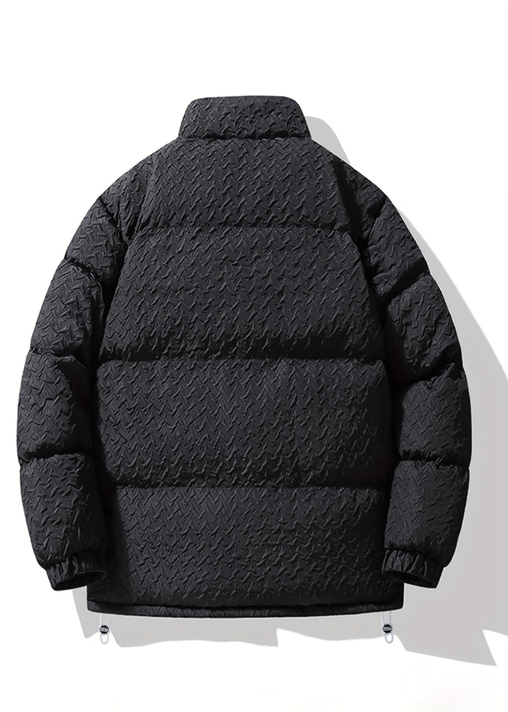 Svart jacka med struktur i fleece