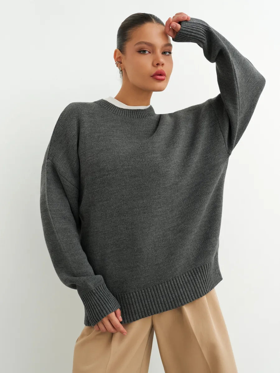 Lösstickad randig tröja