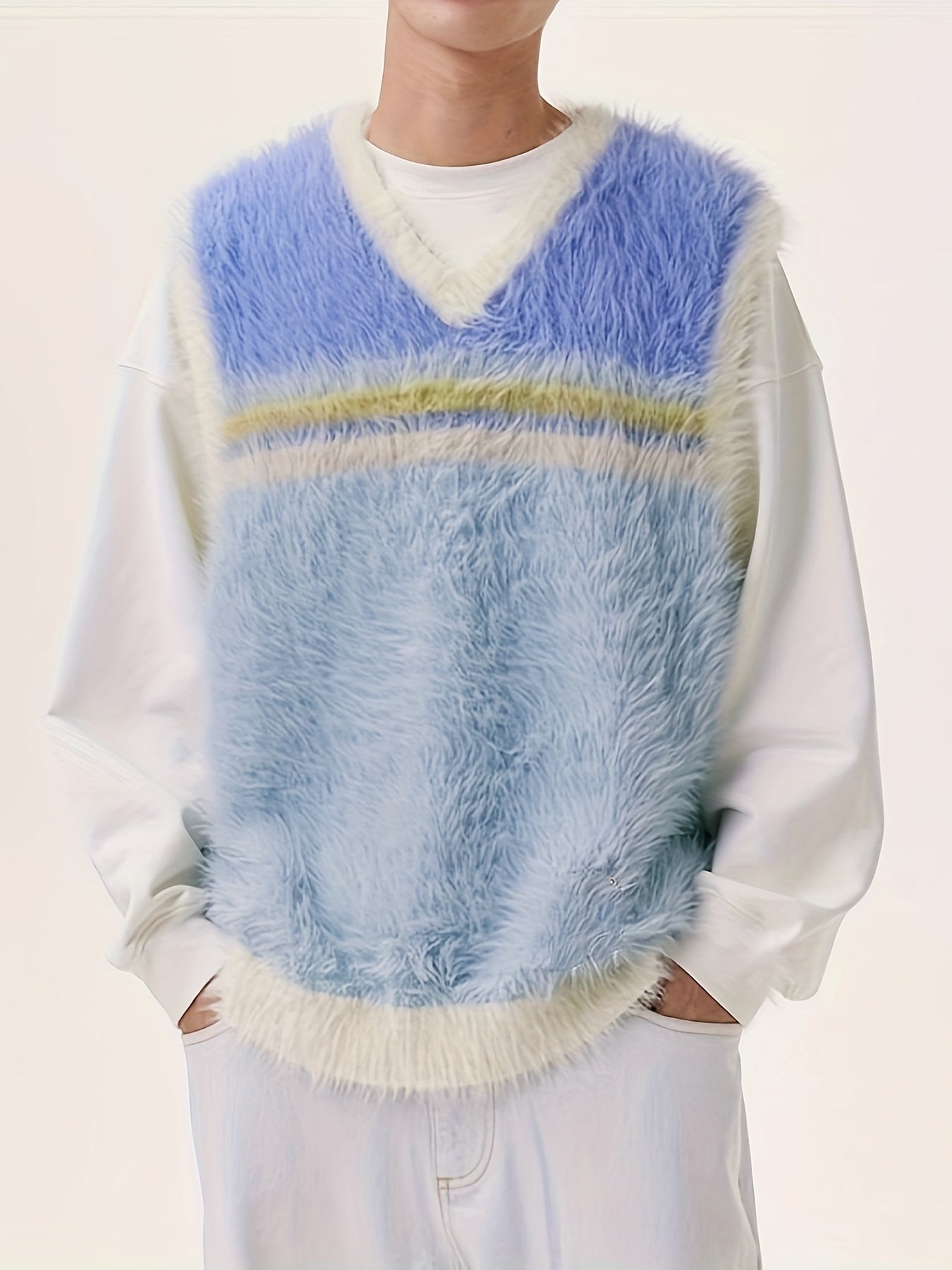 Ärmlös varpstickad skjorta i olika färger