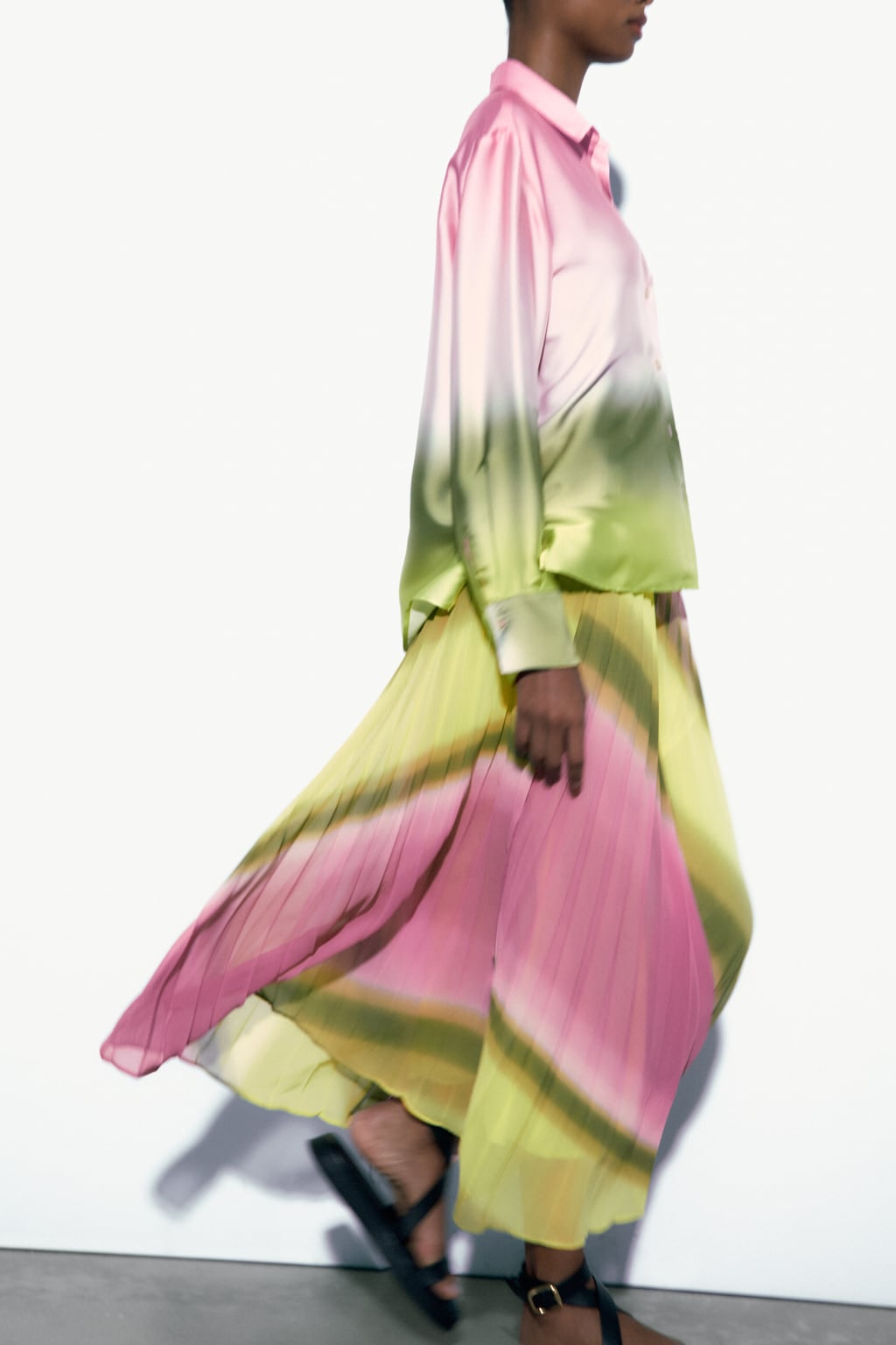 Batikveckad skjorta med kjolset