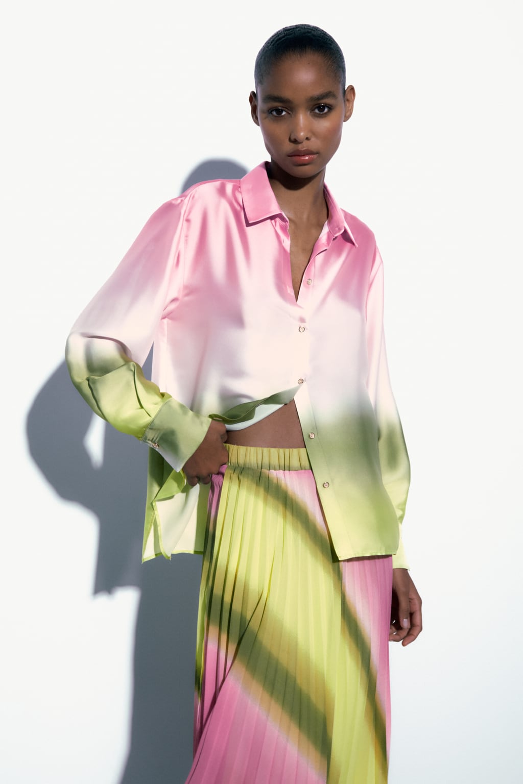 Batikveckad skjorta med kjolset