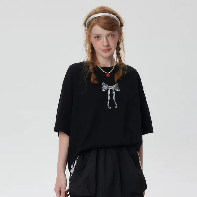 Rosett broderad oversized t-shirt