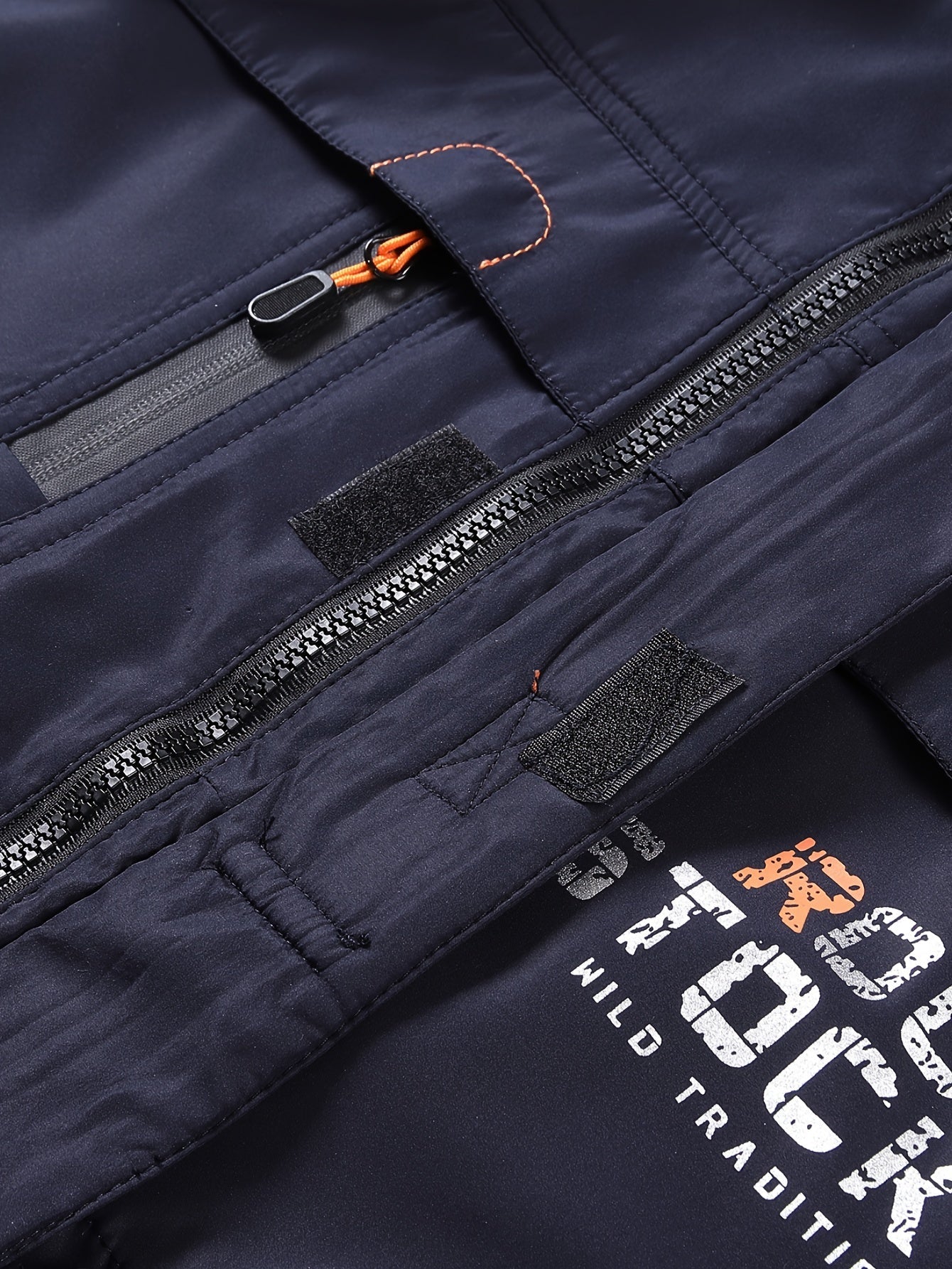 Varm fleecejacka med fickor med lock