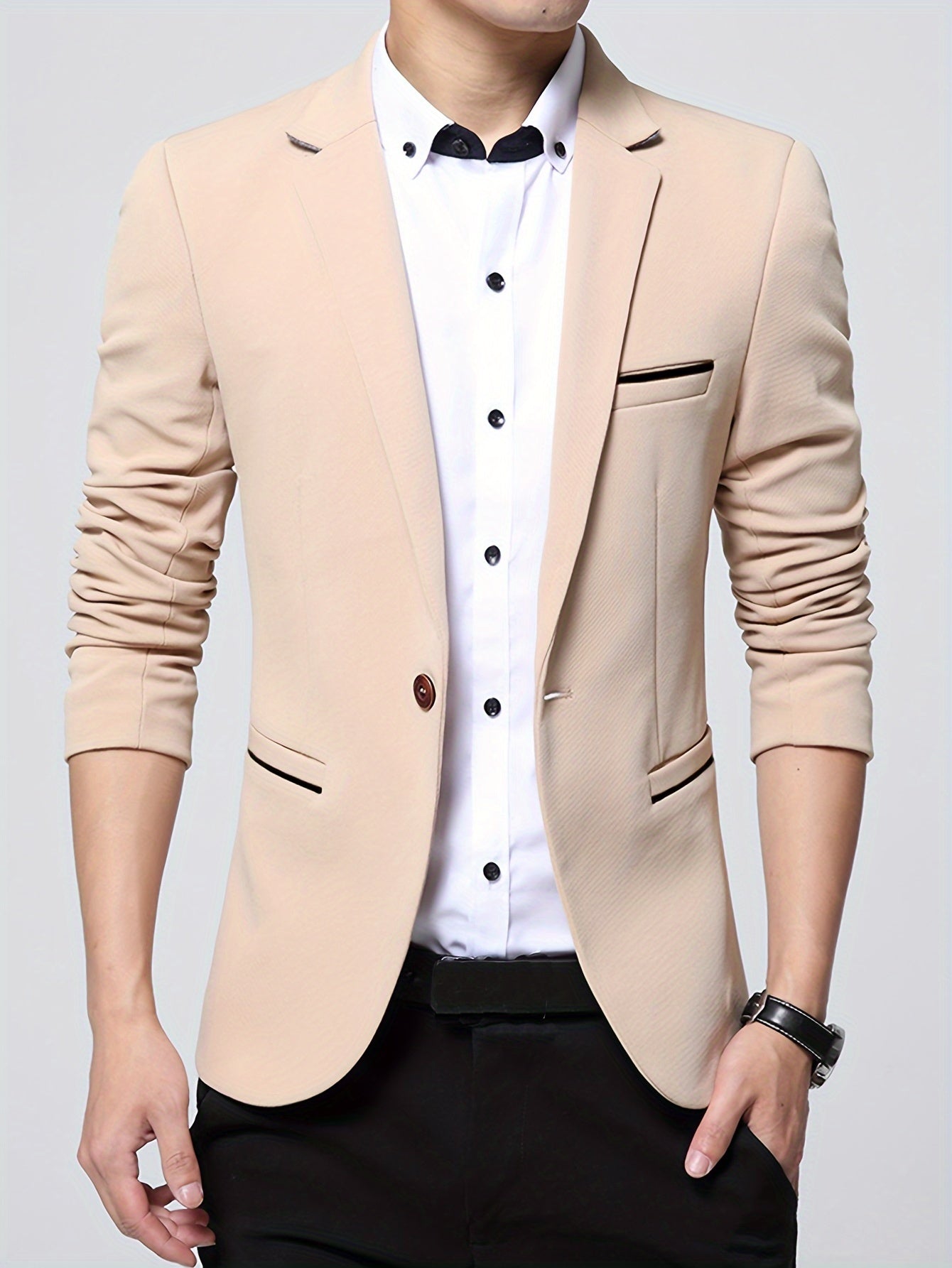 Blazer med en knapp