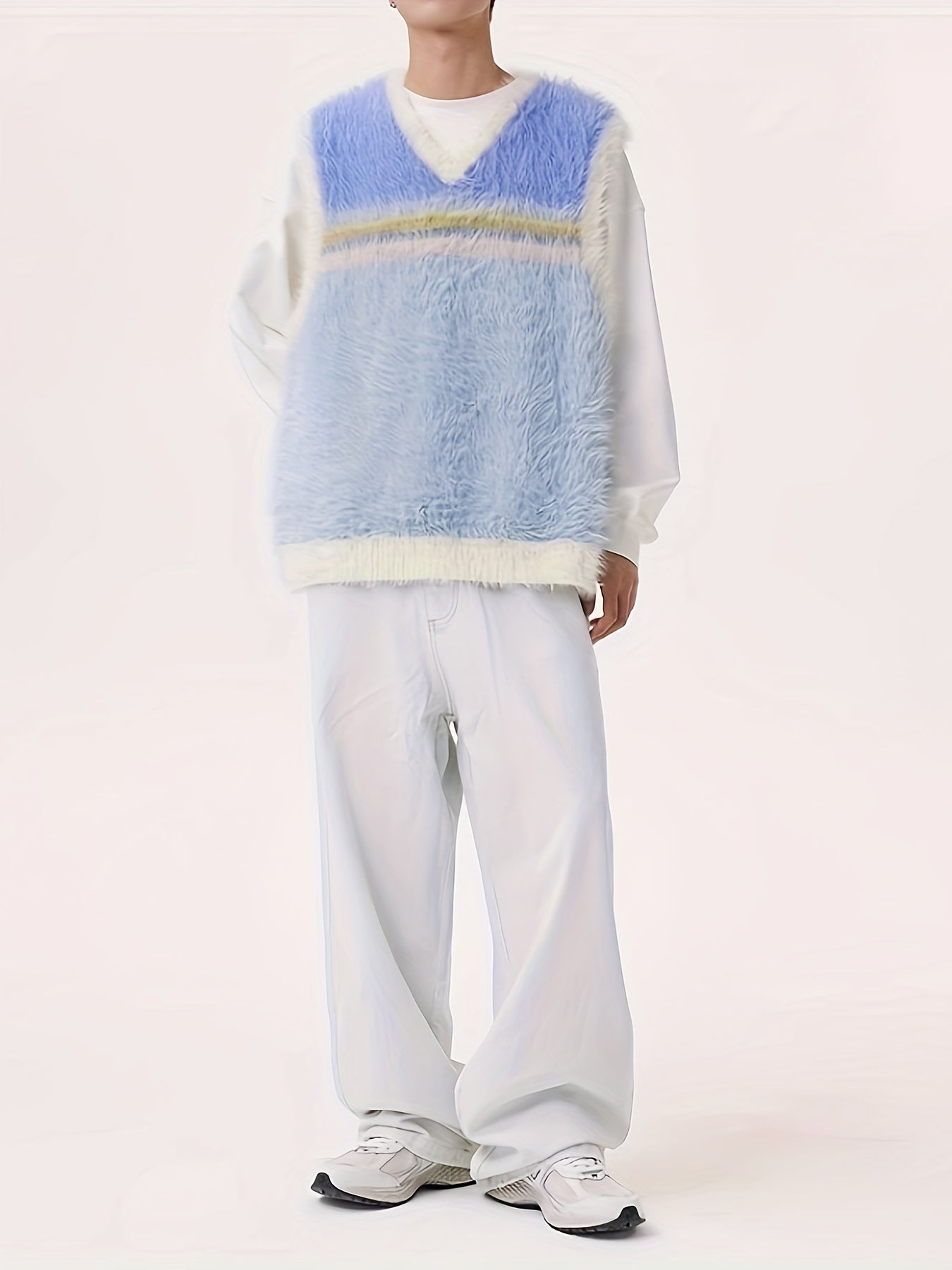 Ärmlös varpstickad skjorta i olika färger