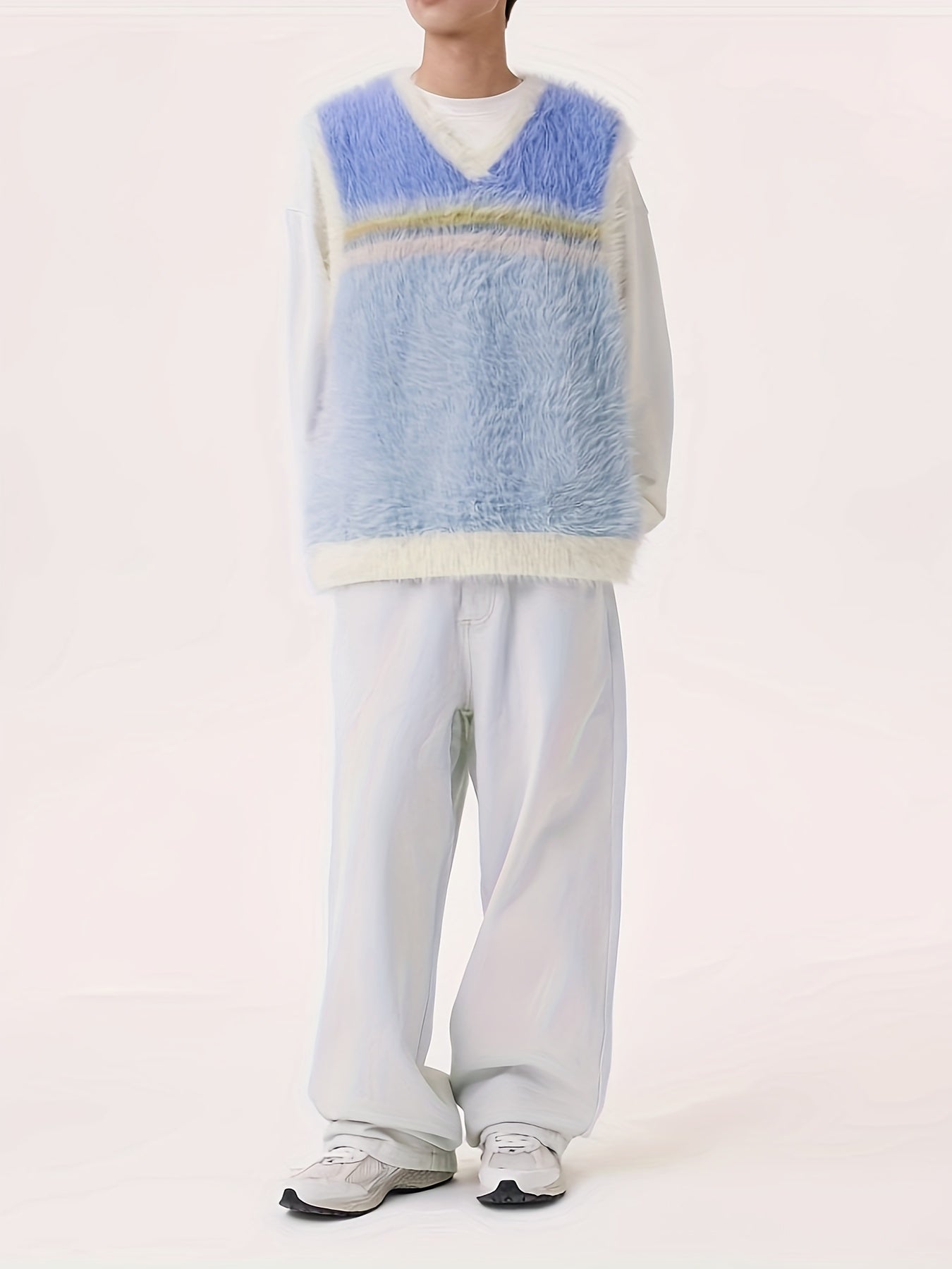 Ärmlös varpstickad skjorta i olika färger