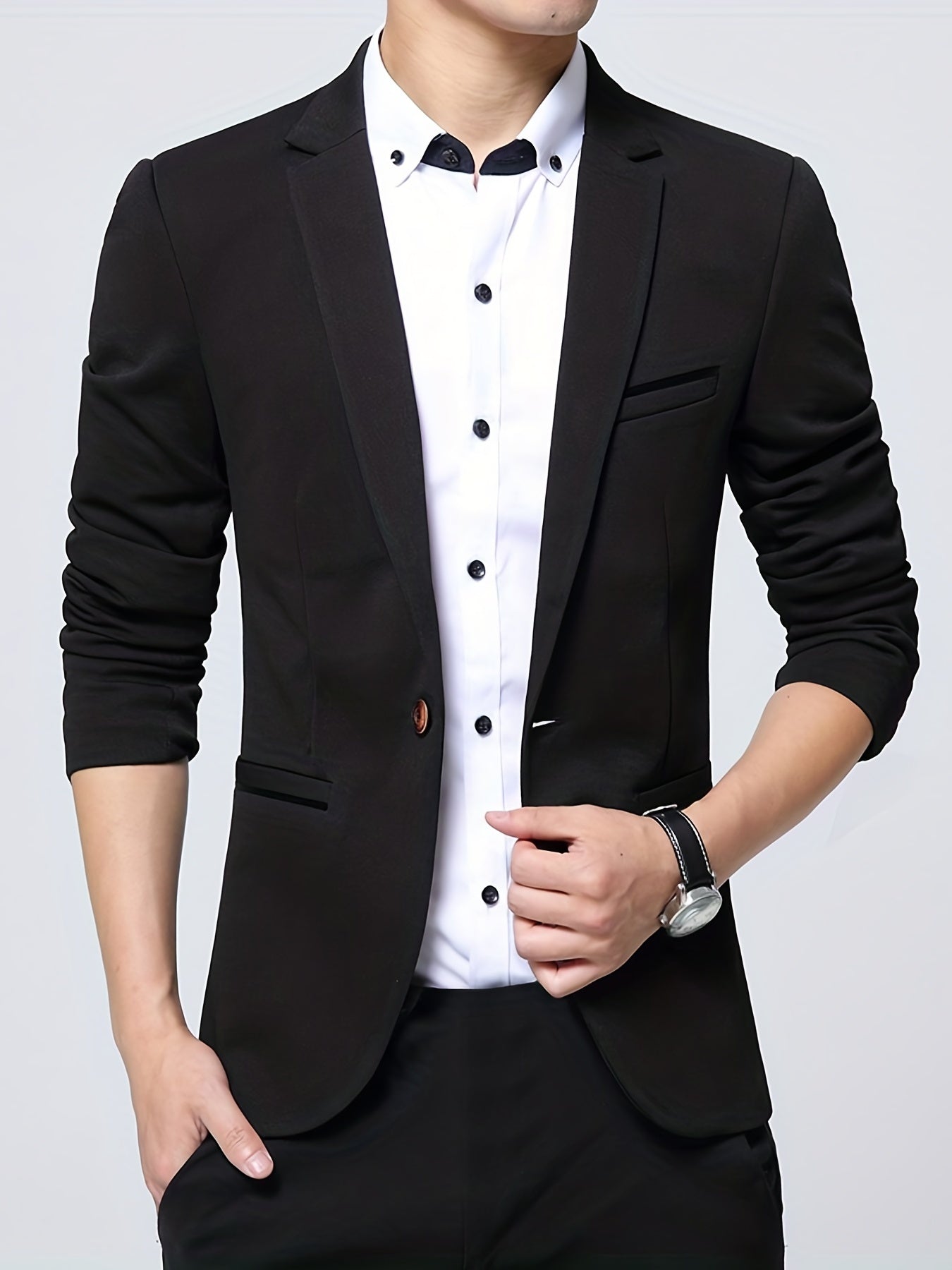 Blazer med en knapp