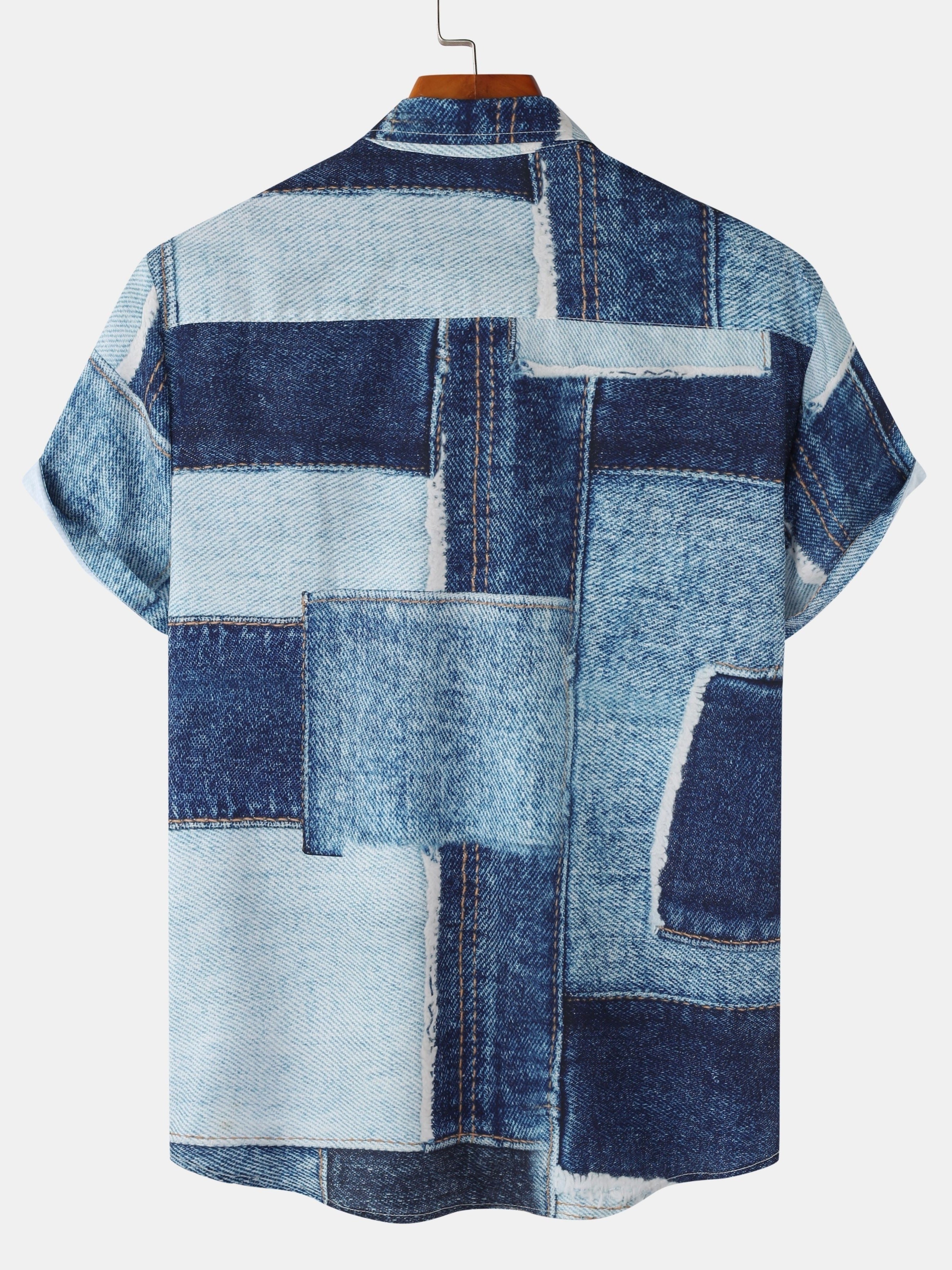 Denimskjorta med korta ärmar i olika färger