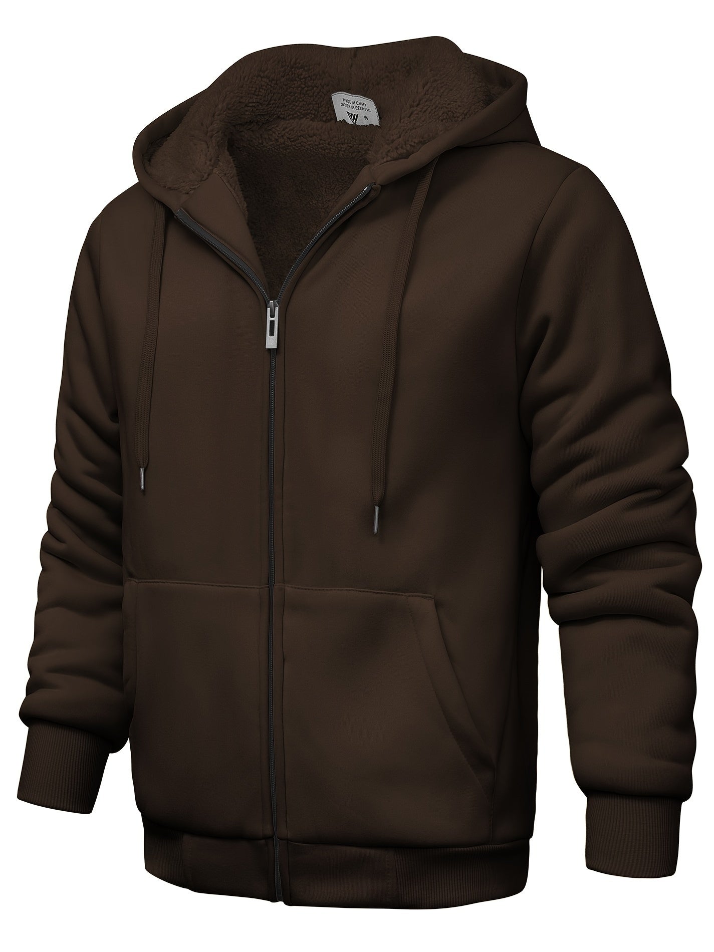 Casual hoodie med päls för män