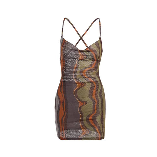 Bodycon Strappy Marble Mini KlŠnning