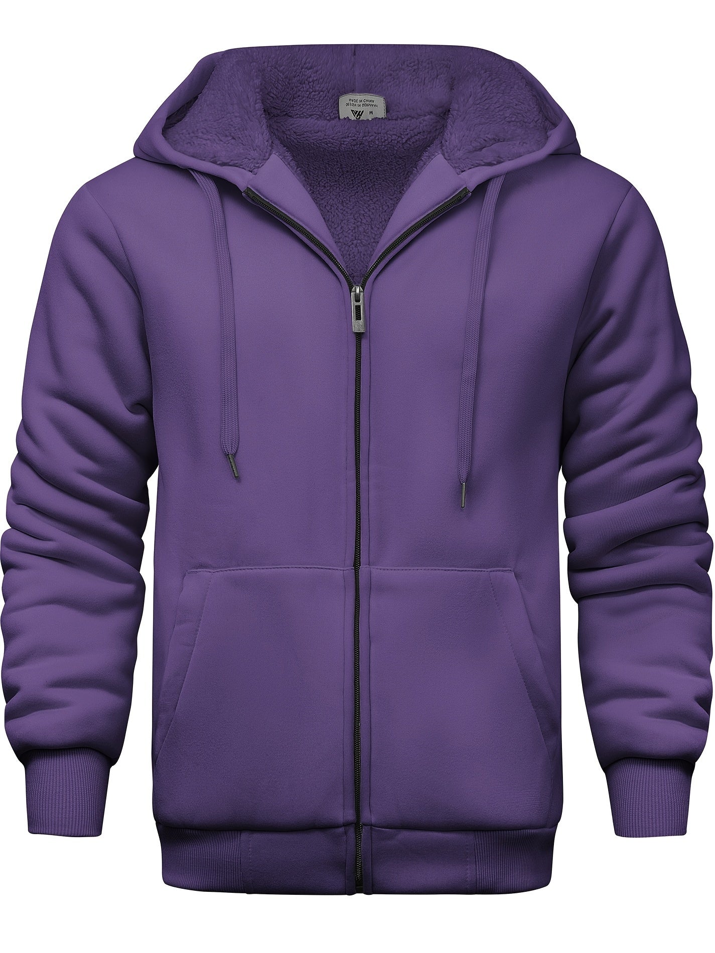 Casual hoodie med päls för män