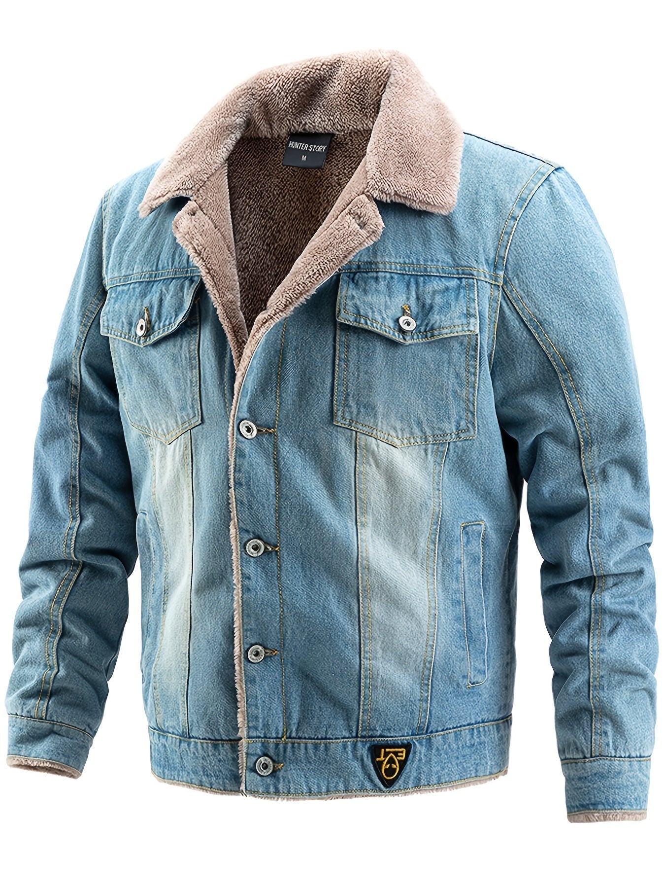 Denimjacka i fleece