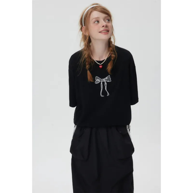Rosett broderad oversized t-shirt