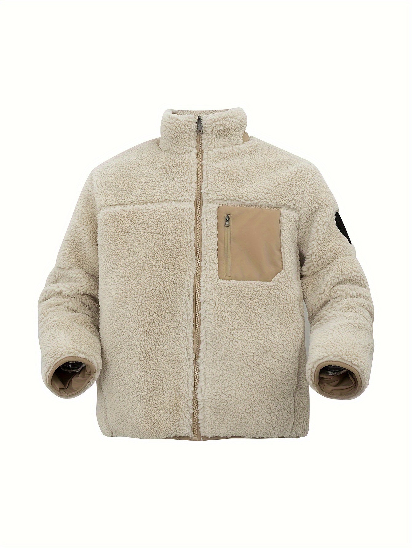 Fluffig varm fleecejacka