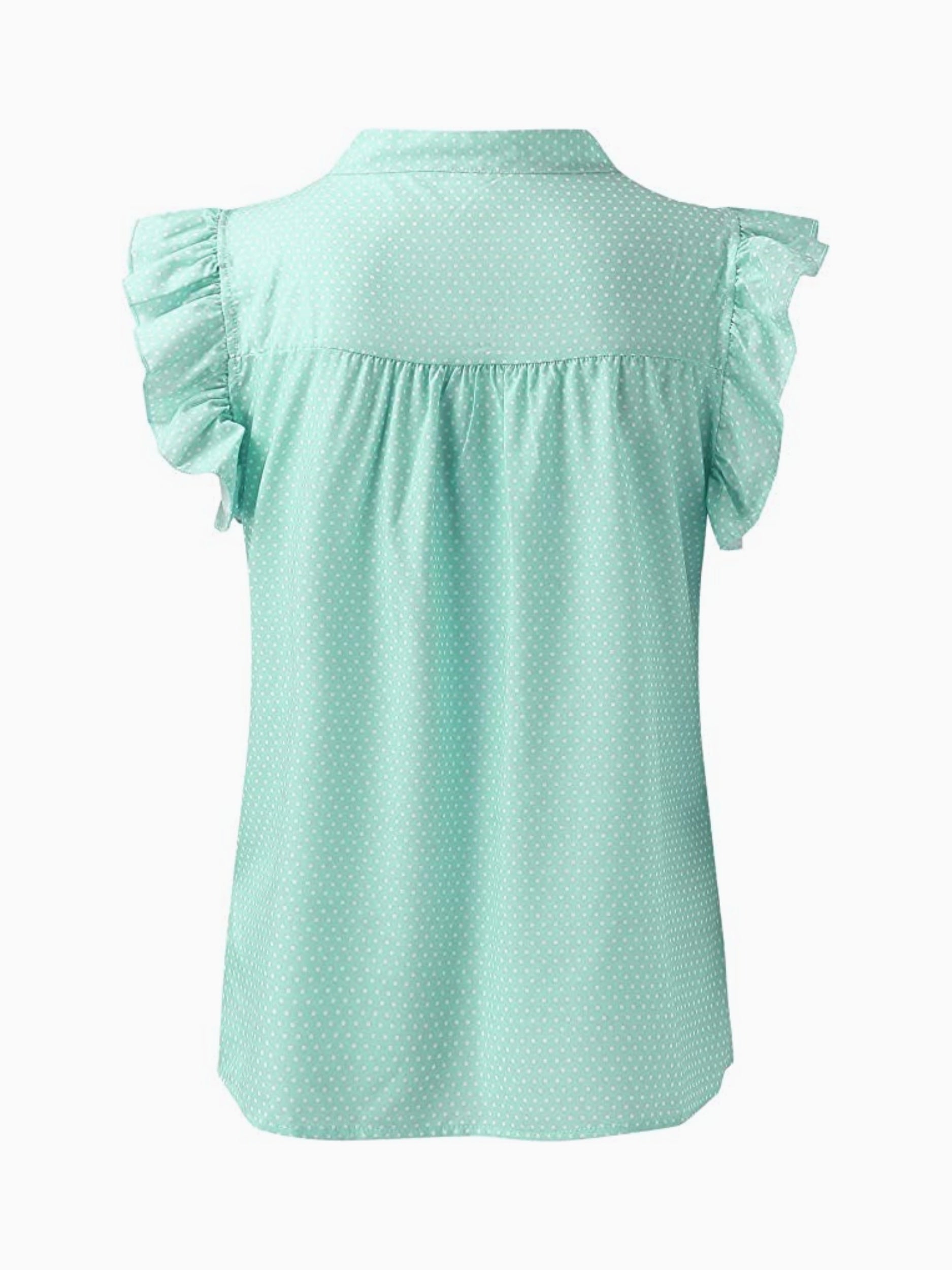 Blus med rosett med prickar