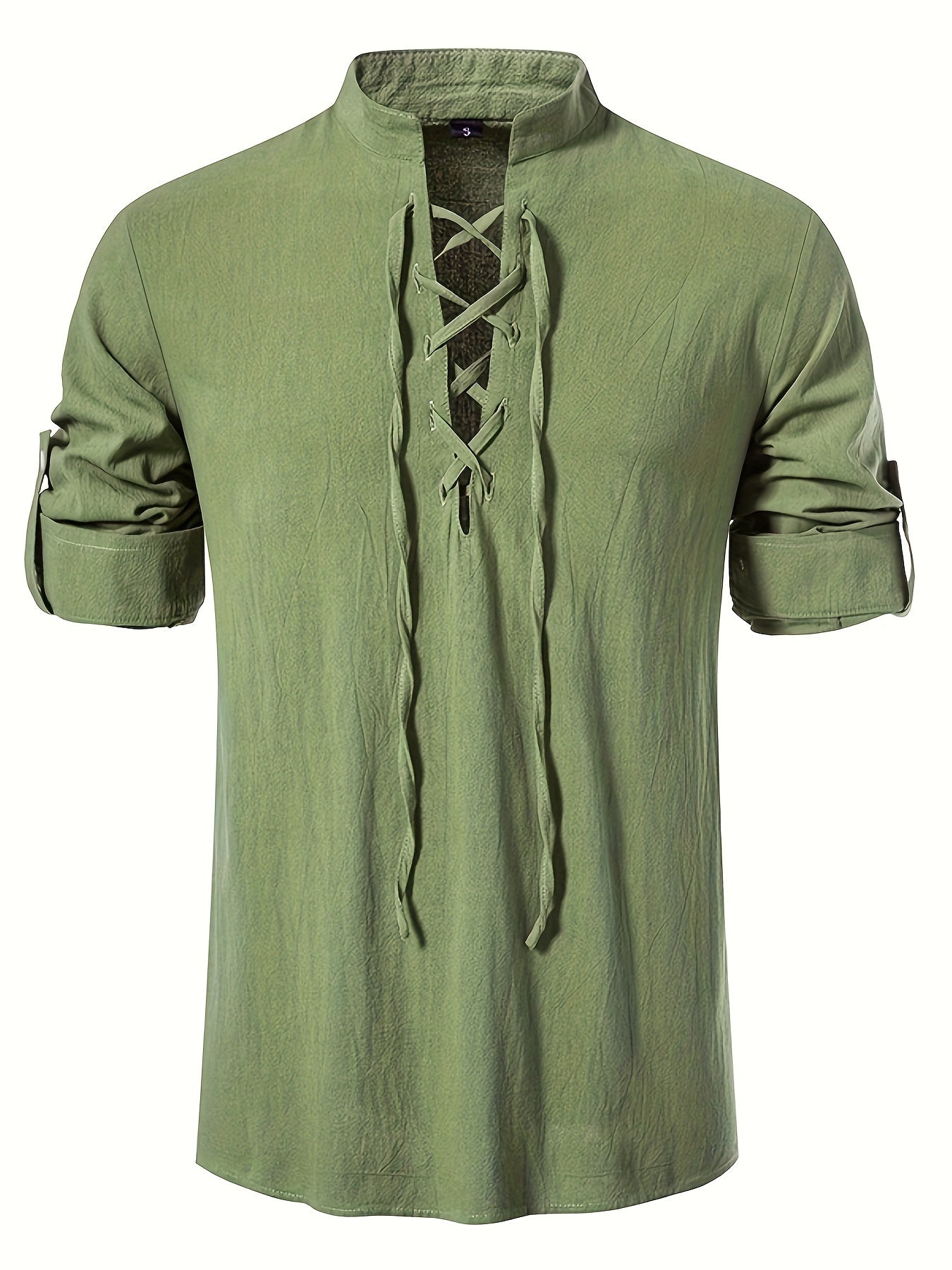 Casual Henley T-shirt med lå nga ärmar
