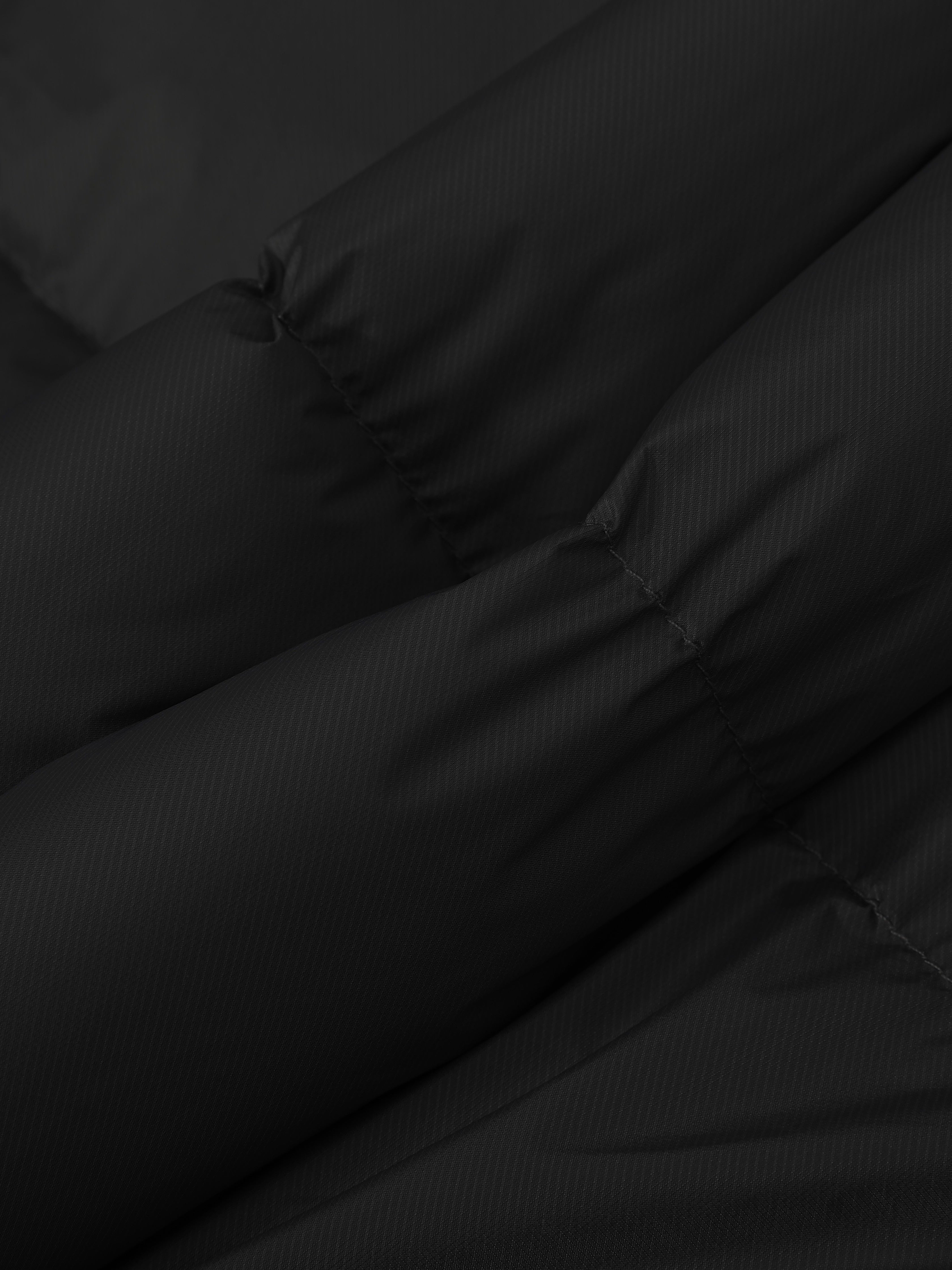 Vindtät pufferjacka med stå krage